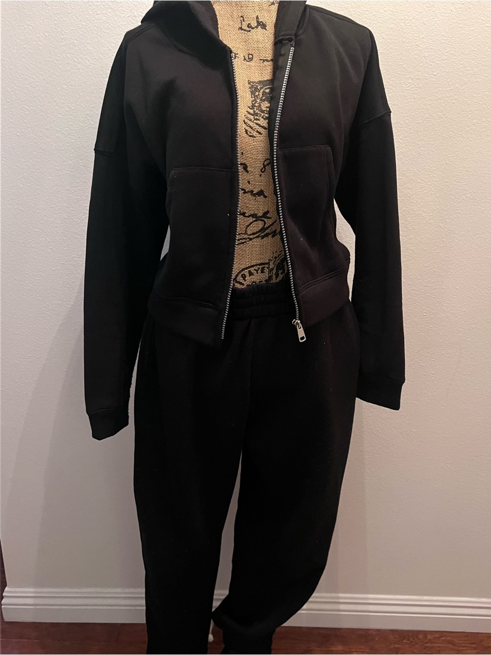 Fashion Nova Black Cropped Zip Bomber Jacket